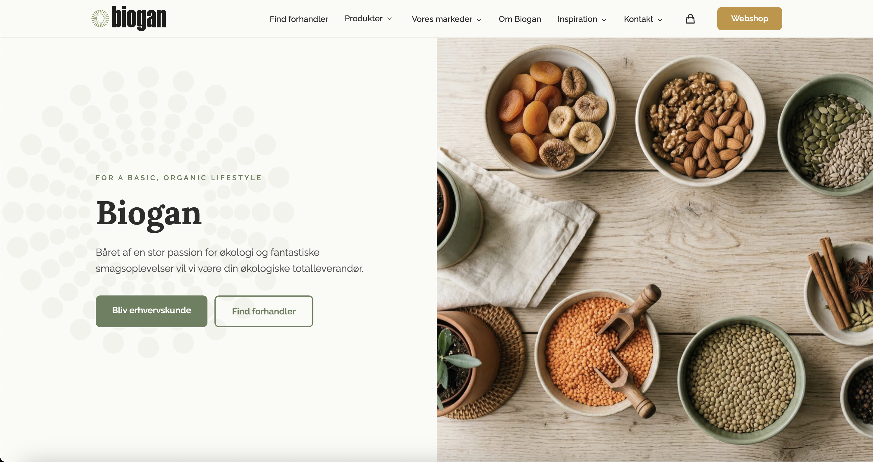 Biogan-webshop lavet af Wentech